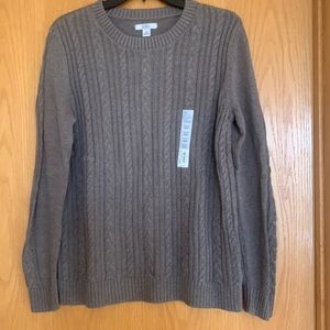Croft and Barrow crew neck sweater.  Gray.  Size M.  NWT